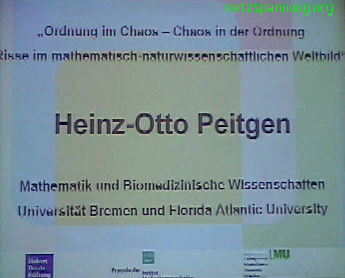 Folie mit dem Titel des Vortrags von Heinz-Otto Peitgen
