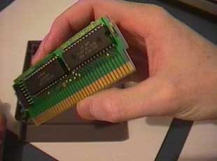 The chips with graphics and the program code